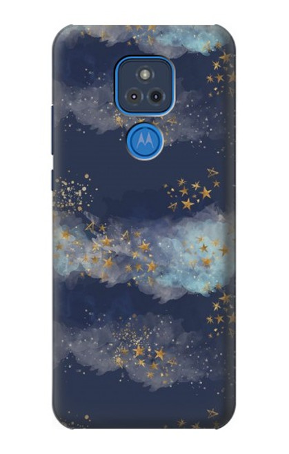 W3364 Gold Star Sky Funda Carcasa Case y Caso Del Tirón Funda para Motorola Moto G Play (2021)