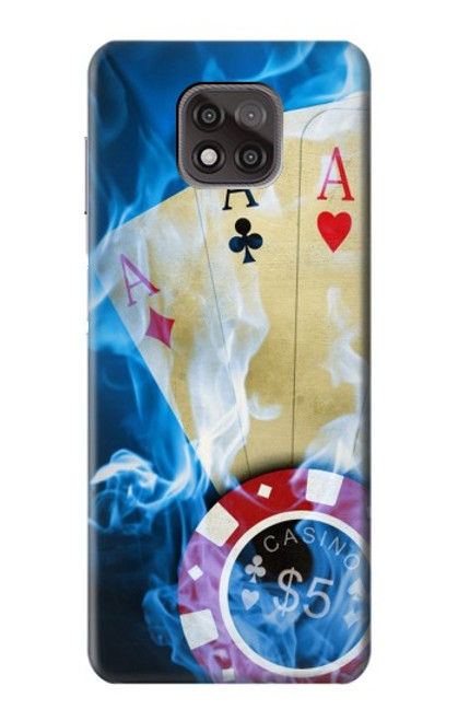 W0348 Casino Funda Carcasa Case y Caso Del Tirón Funda para Motorola Moto G Power (2021)