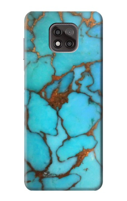 W2685 Aqua Turquoise Gemstone Graphic Printed Funda Carcasa Case y Caso Del Tirón Funda para Motorola Moto G Power (2021)