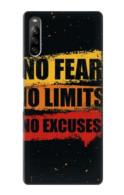 W3492 No Fear Limits Excuses Funda Carcasa Case y Caso Del Tirón Funda para Sony Xperia L5