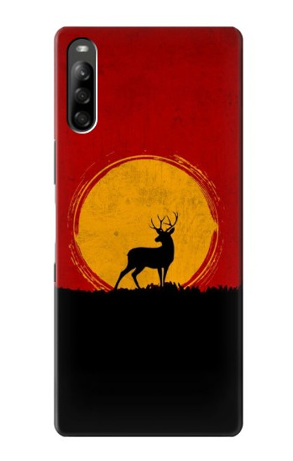 W3513 Deer Sunset Funda Carcasa Case y Caso Del Tirón Funda para Sony Xperia L5