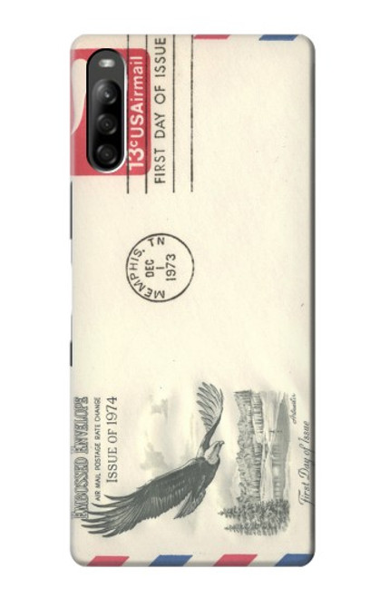 W3551 Vintage Airmail Envelope Art Funda Carcasa Case y Caso Del Tirón Funda para Sony Xperia L5