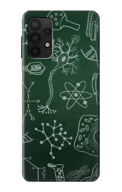 W3211 Science Green Board Funda Carcasa Case y Caso Del Tirón Funda para Samsung Galaxy A32 4G