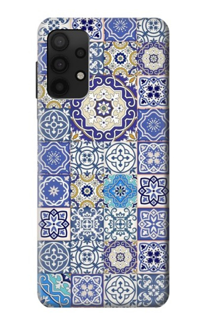 W3537 Moroccan Mosaic Pattern Funda Carcasa Case y Caso Del Tirón Funda para Samsung Galaxy A32 4G