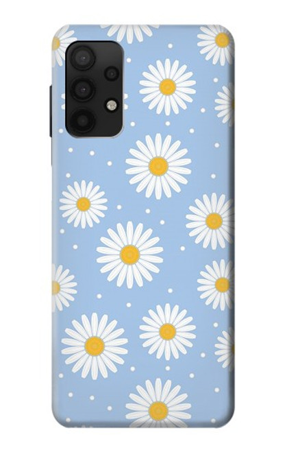 W3681 Daisy Flowers Pattern Funda Carcasa Case y Caso Del Tirón Funda para Samsung Galaxy A32 4G