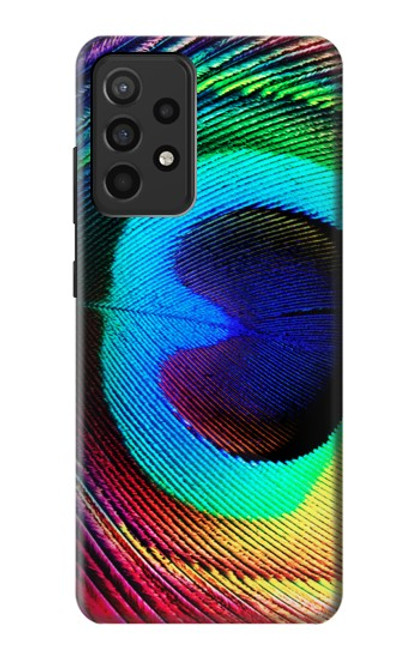 W0511 Peacock Funda Carcasa Case y Caso Del Tirón Funda para Samsung Galaxy A52, Galaxy A52 5G