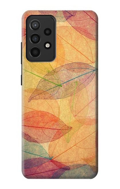 W3686 Fall Season Leaf Autumn Funda Carcasa Case y Caso Del Tirón Funda para Samsung Galaxy A52, Galaxy A52 5G