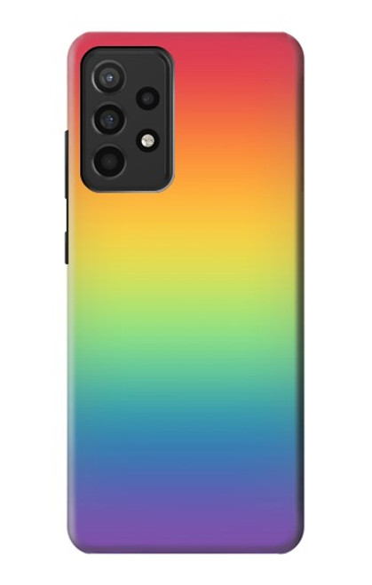 W3698 LGBT Gradient Pride Flag Funda Carcasa Case y Caso Del Tirón Funda para Samsung Galaxy A52, Galaxy A52 5G