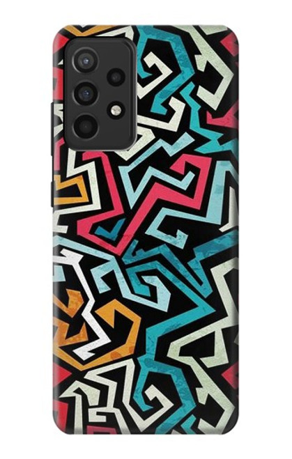 W3712 Pop Art Pattern Funda Carcasa Case y Caso Del Tirón Funda para Samsung Galaxy A52, Galaxy A52 5G