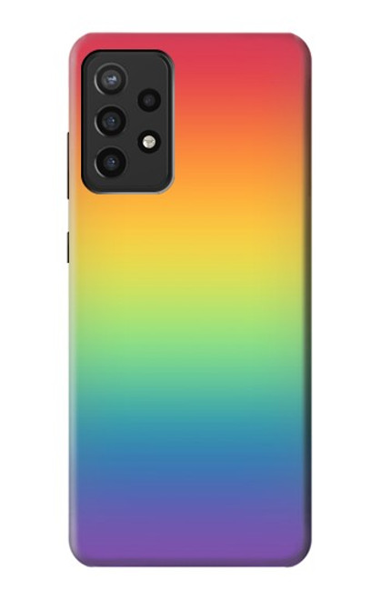 W3698 LGBT Gradient Pride Flag Funda Carcasa Case y Caso Del Tirón Funda para Samsung Galaxy A72, Galaxy A72 5G
