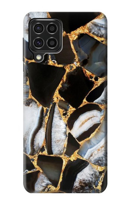 W3419 Gold Marble Graphic Print Funda Carcasa Case y Caso Del Tirón Funda para Samsung Galaxy F62