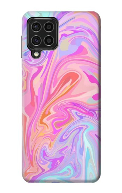 W3444 Digital Art Colorful Liquid Funda Carcasa Case y Caso Del Tirón Funda para Samsung Galaxy F62