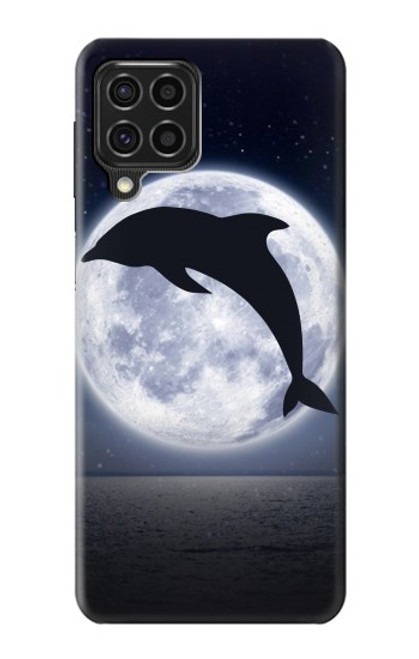 W3510 Dolphin Moon Night Funda Carcasa Case y Caso Del Tirón Funda para Samsung Galaxy F62