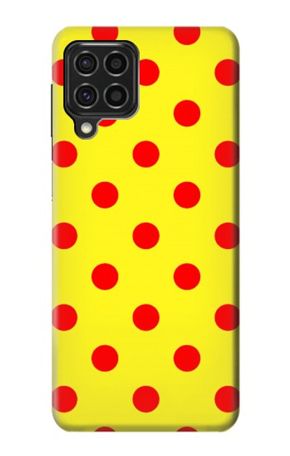 W3526 Red Spot Polka Dot Funda Carcasa Case y Caso Del Tirón Funda para Samsung Galaxy F62