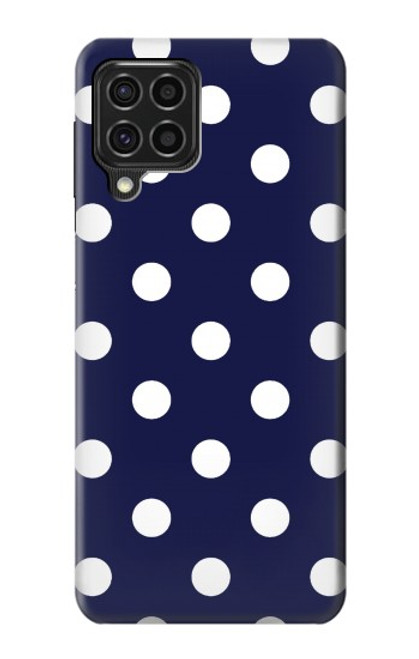 W3533 Blue Polka Dot Funda Carcasa Case y Caso Del Tirón Funda para Samsung Galaxy F62