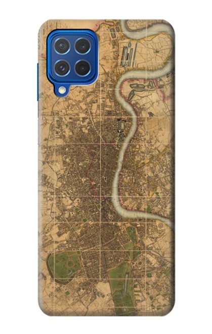 W3230 Vintage Map of London Funda Carcasa Case y Caso Del Tirón Funda para Samsung Galaxy M62
