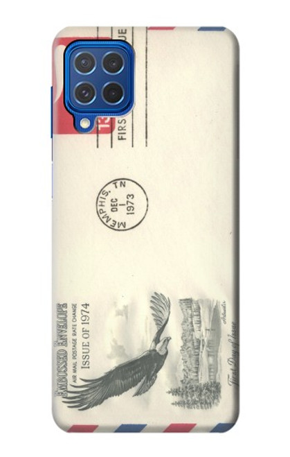 W3551 Vintage Airmail Envelope Art Funda Carcasa Case y Caso Del Tirón Funda para Samsung Galaxy M62