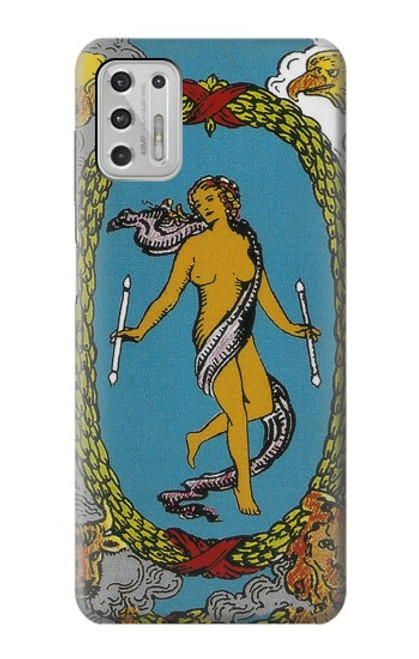 W3746 Tarot Card The World Funda Carcasa Case y Caso Del Tirón Funda para Motorola Moto G Stylus (2021)