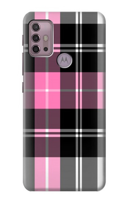 W3091 Pink Plaid Pattern Funda Carcasa Case y Caso Del Tirón Funda para Motorola Moto G30, G20, G10