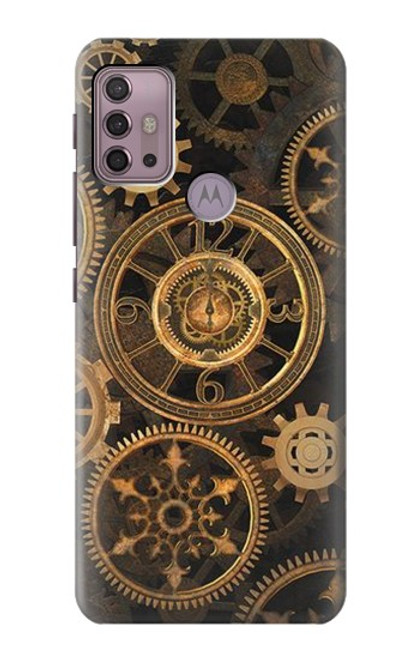 W3442 Clock Gear Funda Carcasa Case y Caso Del Tirón Funda para Motorola Moto G30, G20, G10