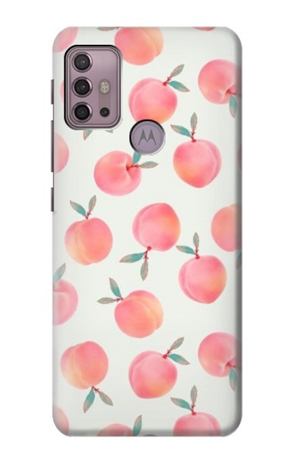 W3503 Peach Funda Carcasa Case y Caso Del Tirón Funda para Motorola Moto G30, G20, G10