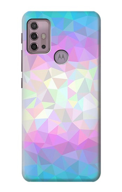 W3747 Trans Flag Polygon Funda Carcasa Case y Caso Del Tirón Funda para Motorola Moto G30, G20, G10