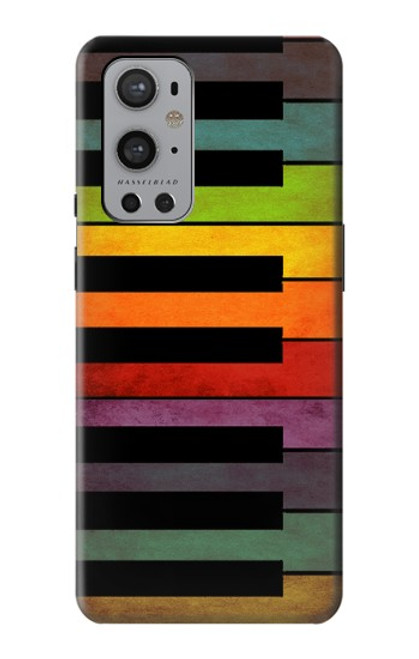 W3451 Colorful Piano Funda Carcasa Case y Caso Del Tirón Funda para OnePlus 9 Pro