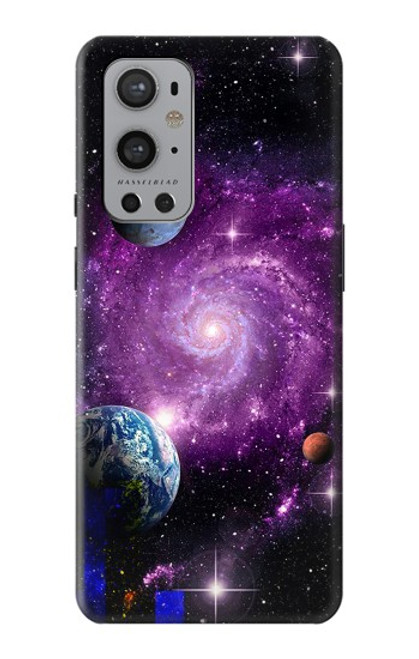 W3689 Galaxy Outer Space Planet Funda Carcasa Case y Caso Del Tirón Funda para OnePlus 9 Pro