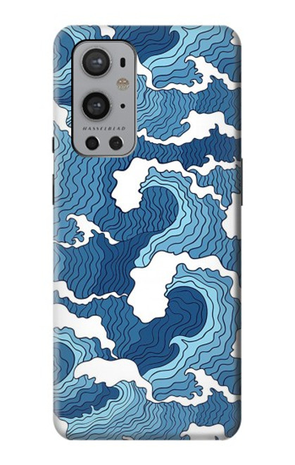 W3751 Wave Pattern Funda Carcasa Case y Caso Del Tirón Funda para OnePlus 9 Pro