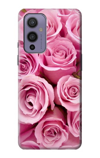 W2943 Pink Rose Funda Carcasa Case y Caso Del Tirón Funda para OnePlus 9