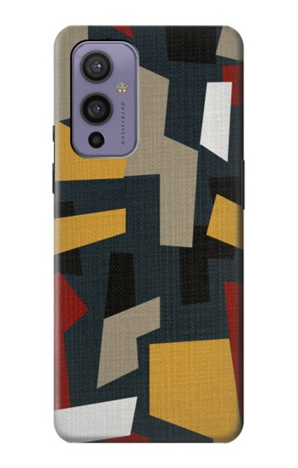 W3386 Abstract Fabric Texture Funda Carcasa Case y Caso Del Tirón Funda para OnePlus 9