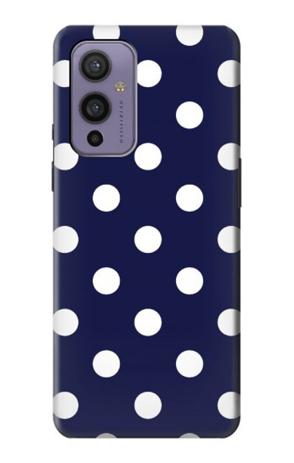 W3533 Blue Polka Dot Funda Carcasa Case y Caso Del Tirón Funda para OnePlus 9