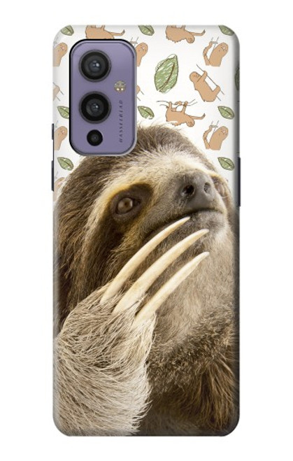 W3559 Sloth Pattern Funda Carcasa Case y Caso Del Tirón Funda para OnePlus 9