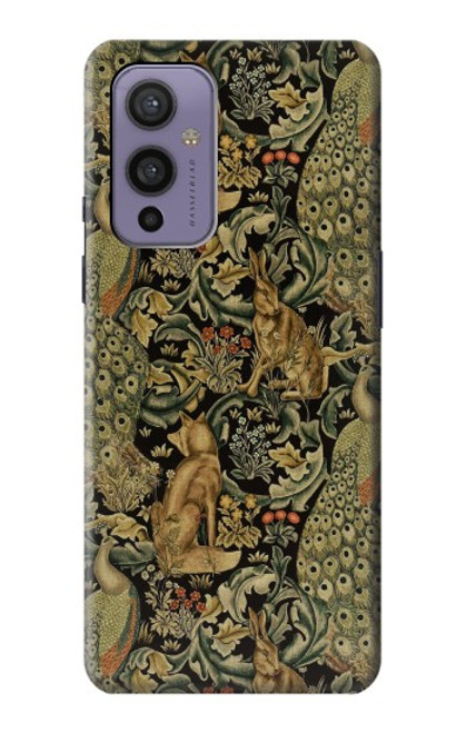 W3661 William Morris Forest Velvet Funda Carcasa Case y Caso Del Tirón Funda para OnePlus 9