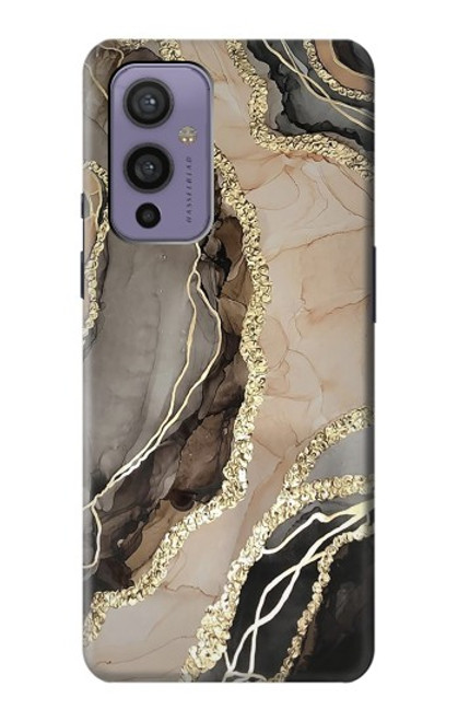 W3700 Marble Gold Graphic Printed Funda Carcasa Case y Caso Del Tirón Funda para OnePlus 9