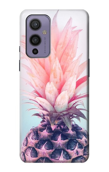 W3711 Pink Pineapple Funda Carcasa Case y Caso Del Tirón Funda para OnePlus 9