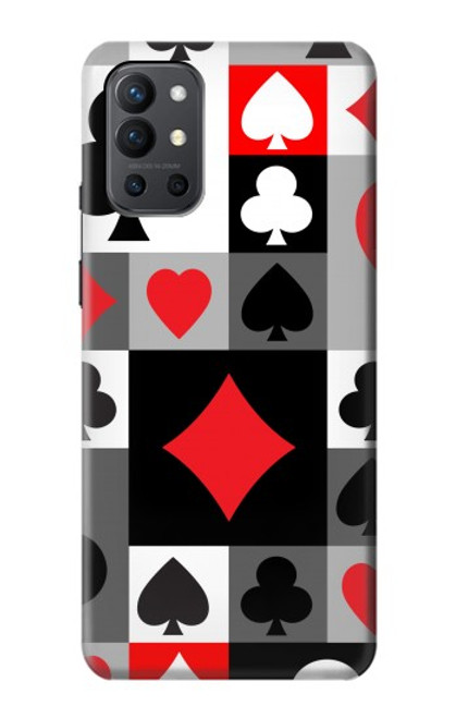 W3463 Poker Card Suit Funda Carcasa Case y Caso Del Tirón Funda para OnePlus 9R