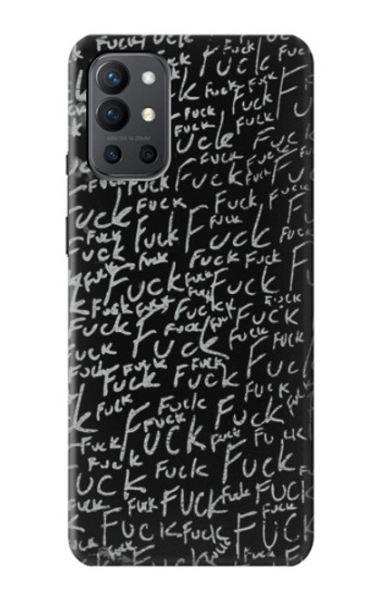 W3478 Funny Words Blackboard Funda Carcasa Case y Caso Del Tirón Funda para OnePlus 9R