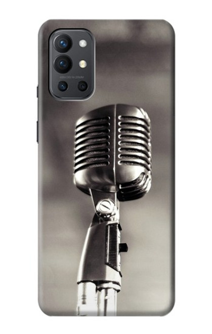 W3495 Vintage Microphone Funda Carcasa Case y Caso Del Tirón Funda para OnePlus 9R