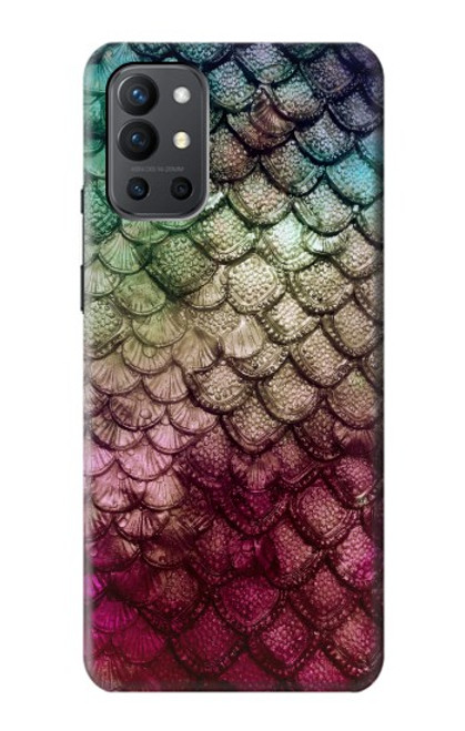 W3539 Mermaid Fish Scale Funda Carcasa Case y Caso Del Tirón Funda para OnePlus 9R