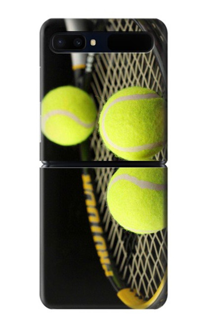 W0072 Tennis Funda Carcasa Case y Caso Del Tirón Funda para Samsung Galaxy Z Flip 5G