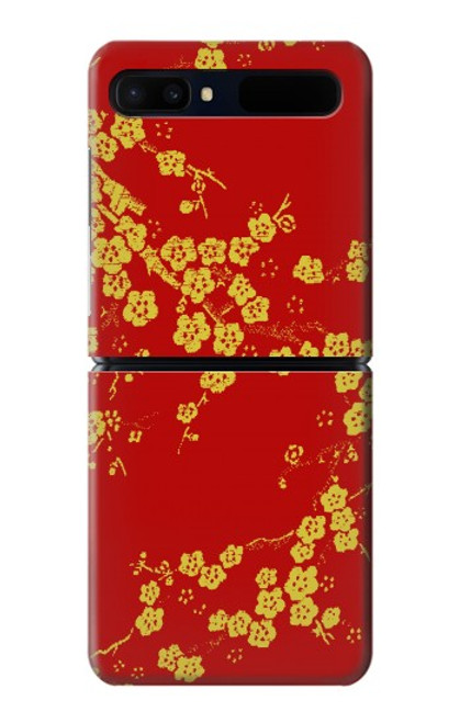 W2050 Cherry Blossoms Chinese Graphic Printed Funda Carcasa Case y Caso Del Tirón Funda para Samsung Galaxy Z Flip 5G