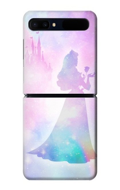 W2992 Princess Pastel Silhouette Funda Carcasa Case y Caso Del Tirón Funda para Samsung Galaxy Z Flip 5G
