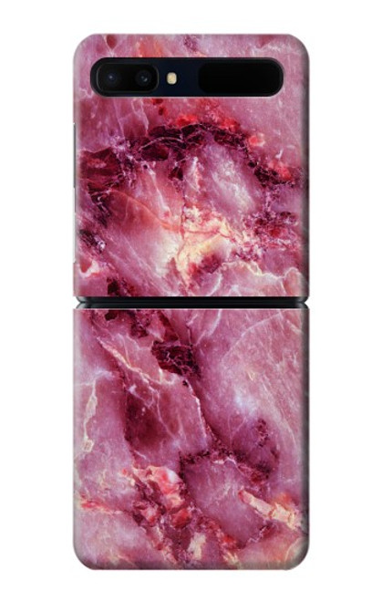 W3052 Pink Marble Graphic Printed Funda Carcasa Case y Caso Del Tirón Funda para Samsung Galaxy Z Flip 5G