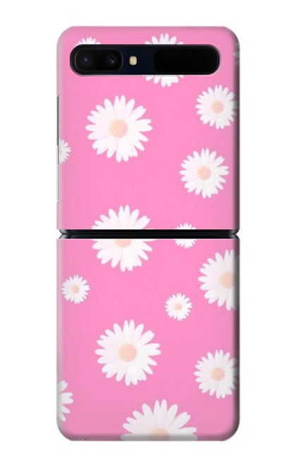 W3500 Pink Floral Pattern Funda Carcasa Case y Caso Del Tirón Funda para Samsung Galaxy Z Flip 5G