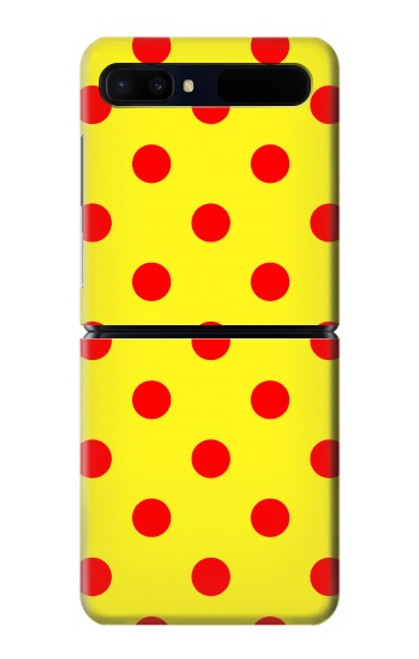 W3526 Red Spot Polka Dot Funda Carcasa Case y Caso Del Tirón Funda para Samsung Galaxy Z Flip 5G