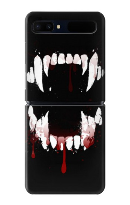 W3527 Vampire Teeth Bloodstain Funda Carcasa Case y Caso Del Tirón Funda para Samsung Galaxy Z Flip 5G