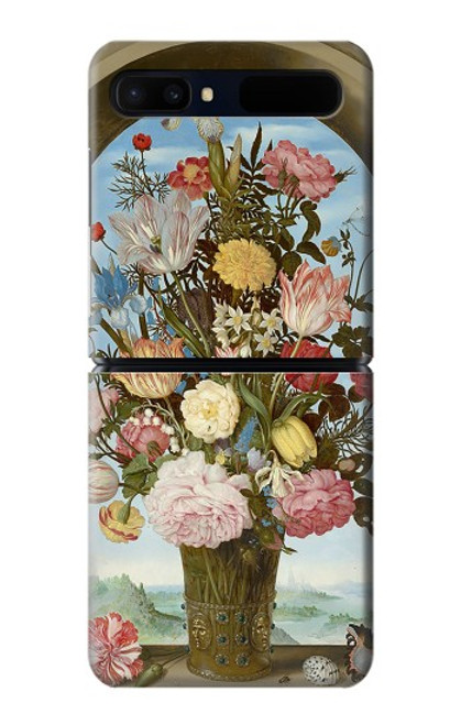 W3749 Vase of Flowers Funda Carcasa Case y Caso Del Tirón Funda para Samsung Galaxy Z Flip 5G