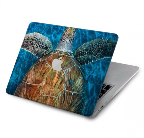 W1249 Blue Sea Turtle Funda Carcasa Case para MacBook Air 13″ - A1369, A1466