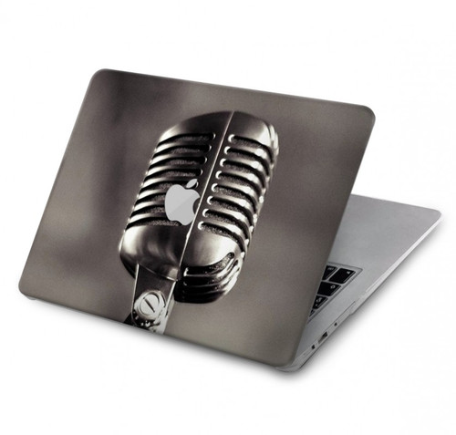 W3495 Vintage Microphone Funda Carcasa Case para MacBook Air 13″ - A1369, A1466